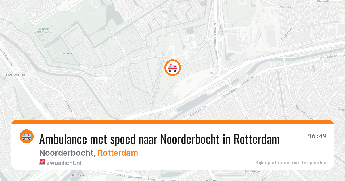 Ambulance met spoed naar Noorderbocht in Rotterdam — 19 mei 2026