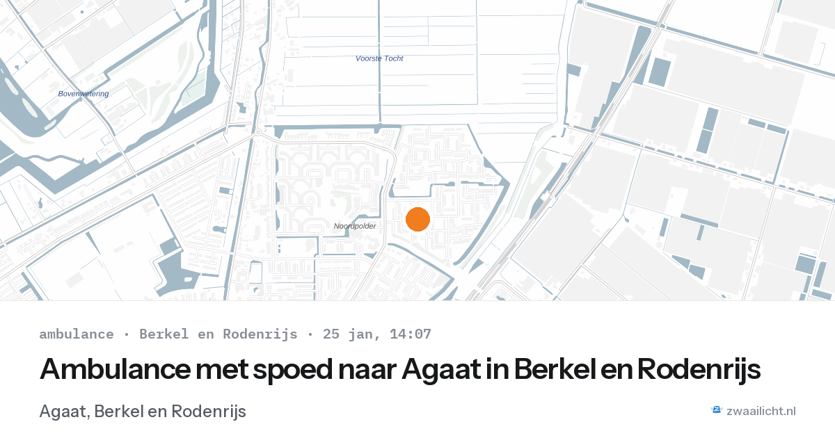Ambulance met spoed naar Agaat in Berkel en Rodenrijs — 25 jan 2026