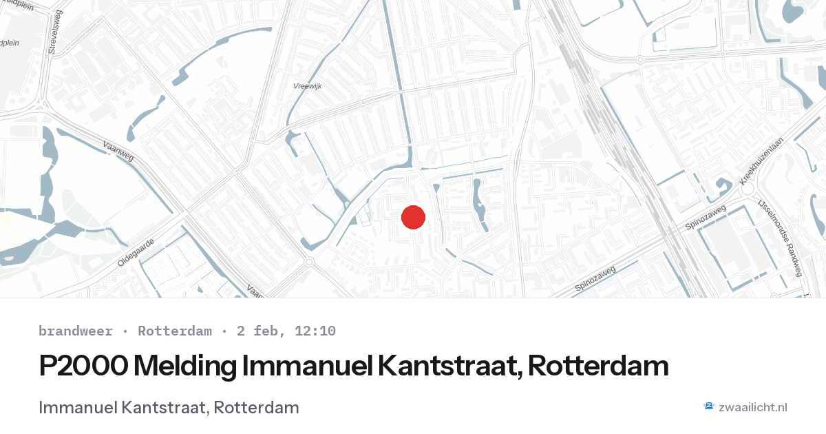 P2000 Melding Immanuel Kantstraat, Rotterdam — 2 feb 2026