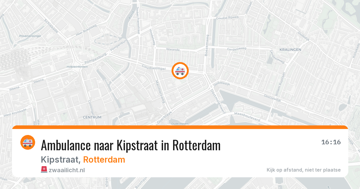 Ambulance naar Kipstraat in Rotterdam — 29 jan 2026