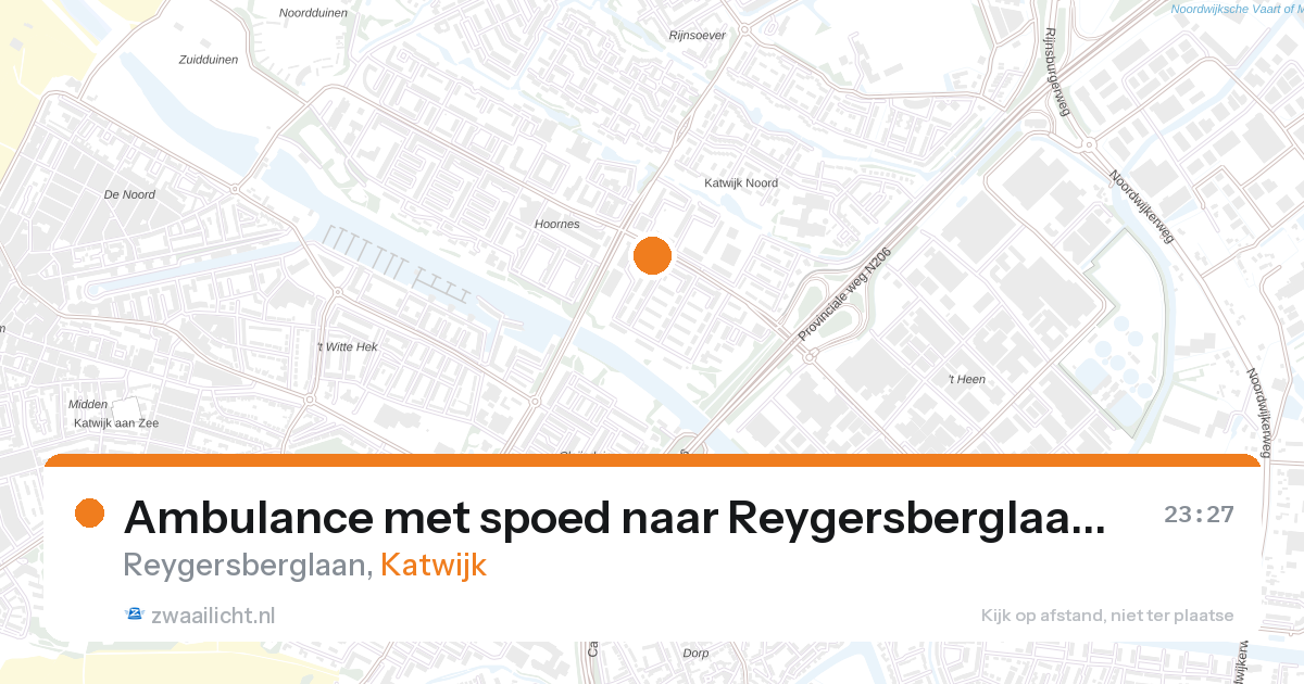 Ambulance met spoed naar Reygersberglaan in Katwijk — 16 mei 2026