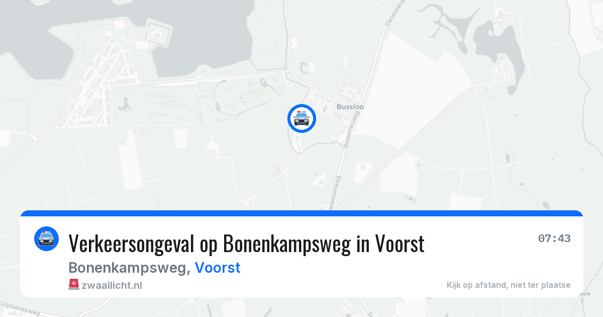 Verkeersongeval op Bonenkampsweg in Voorst — 30 apr 2026