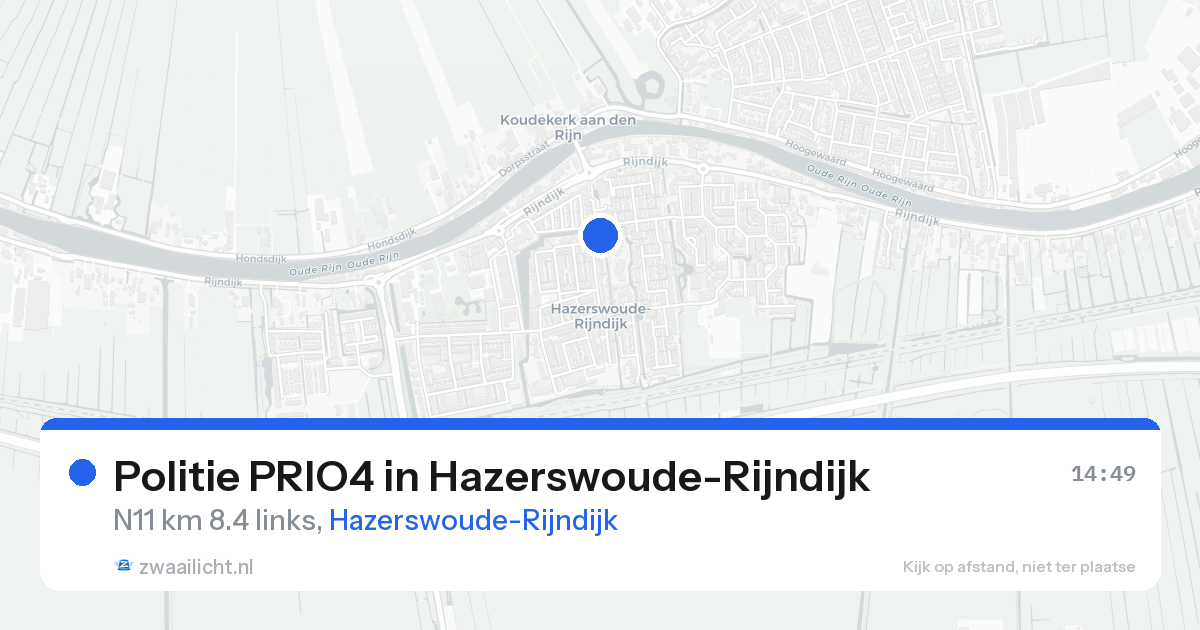 Politie PRIO4 in Hazerswoude-Rijndijk — 25 mei 2026 | 🚨 Zwaailicht.nl