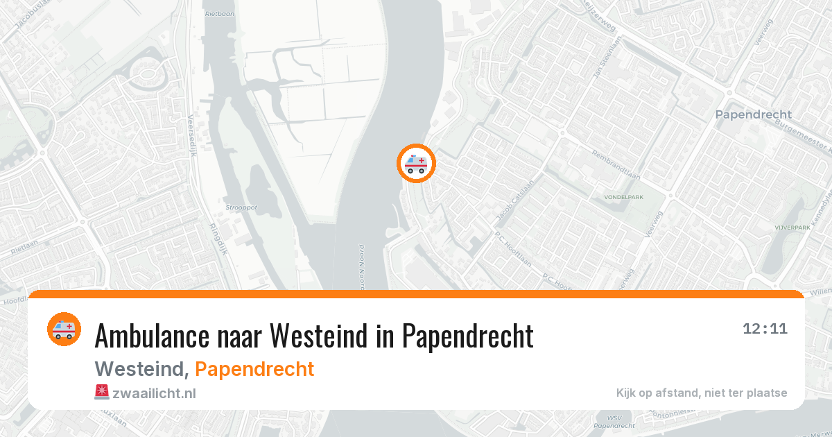 Ambulance naar Westeind in Papendrecht — 22 jun 2026