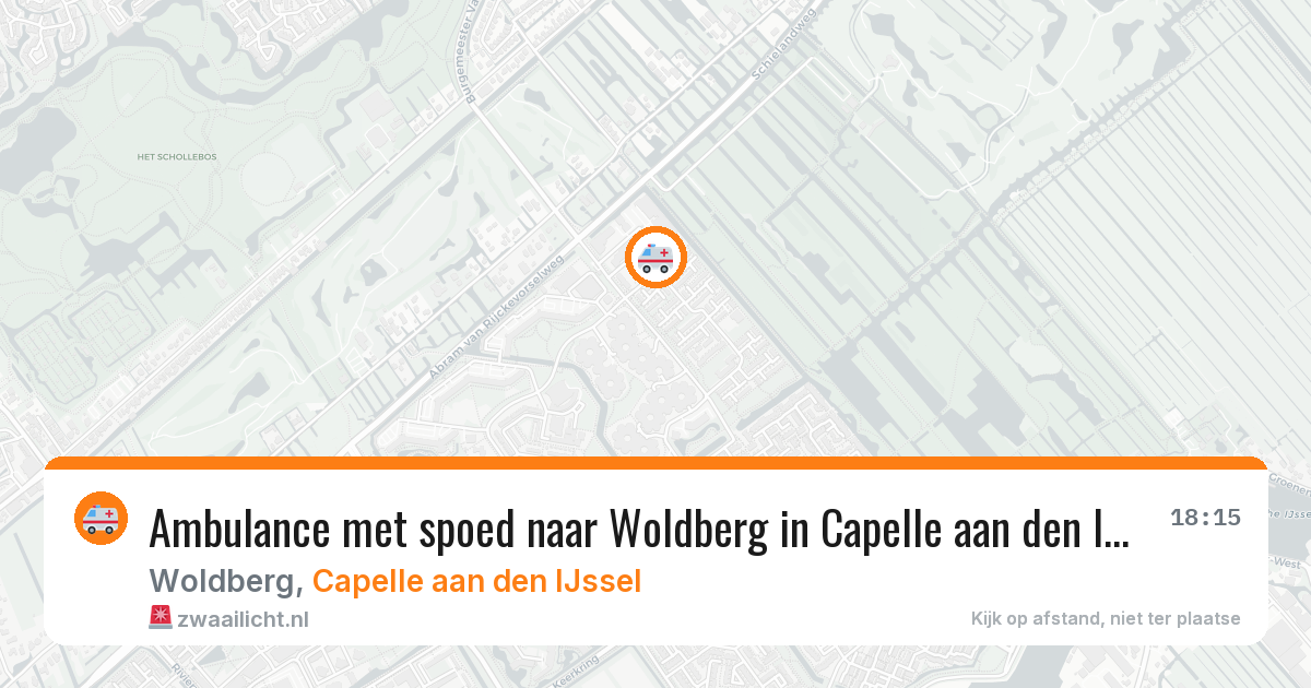 Ambulance met spoed naar Woldberg in Capelle aan den IJssel — 9 jun 2026