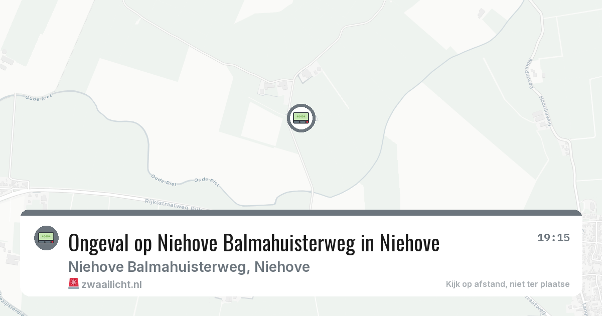 Ongeval op Niehove Balmahuisterweg in Niehove — 5 feb 2026