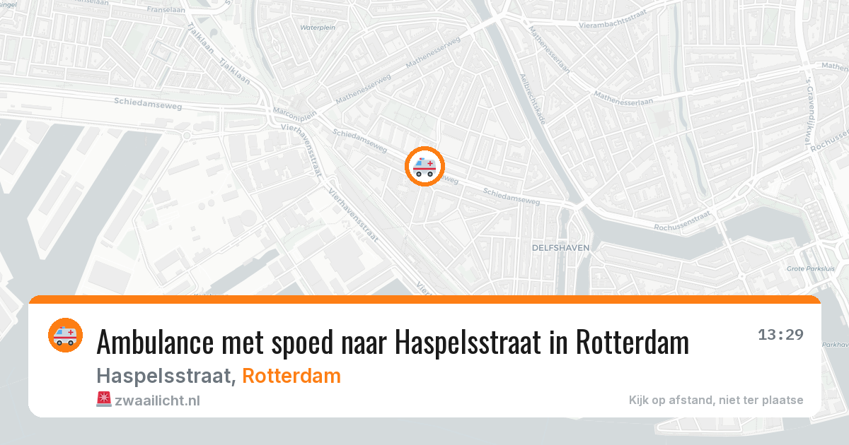 Ambulance met spoed naar Haspelsstraat in Rotterdam — 8 jul 2026