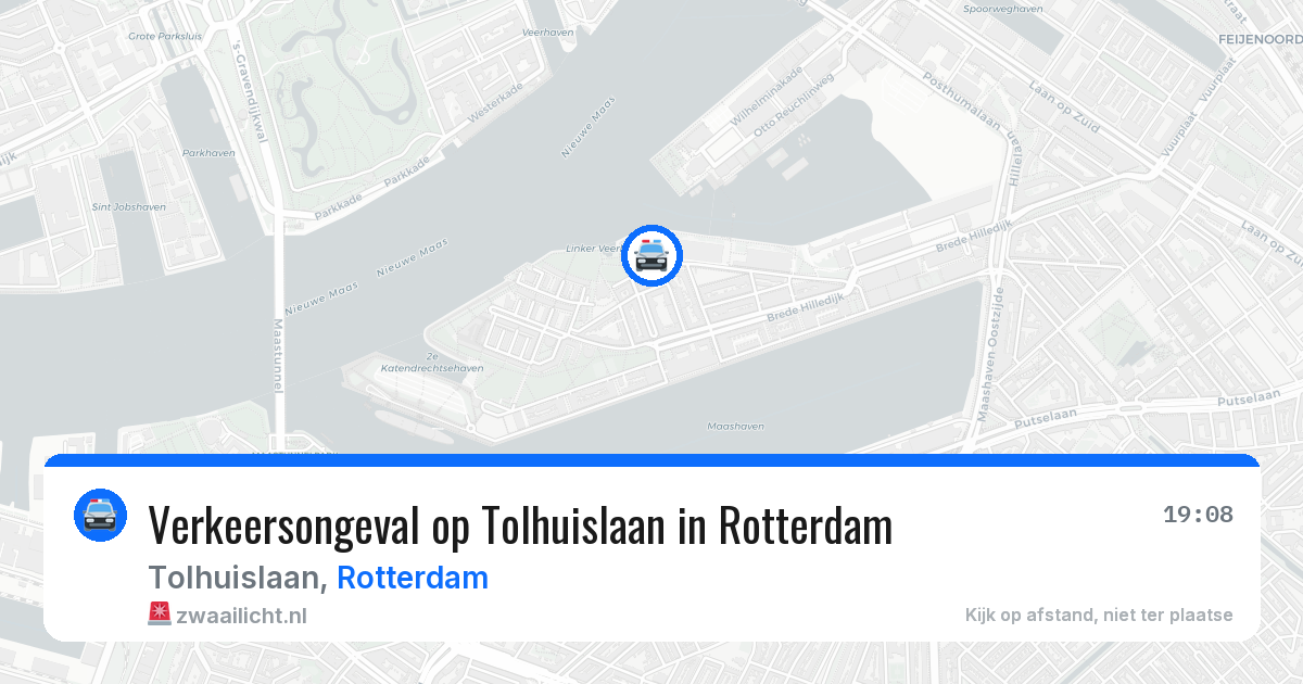 Verkeersongeval op Tolhuislaan in Rotterdam — 1 jul 2026