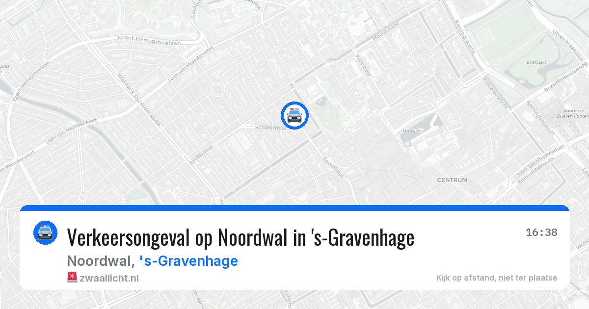 Verkeersongeval op Noordwal in 's-Gravenhage — 27 mrt 2026