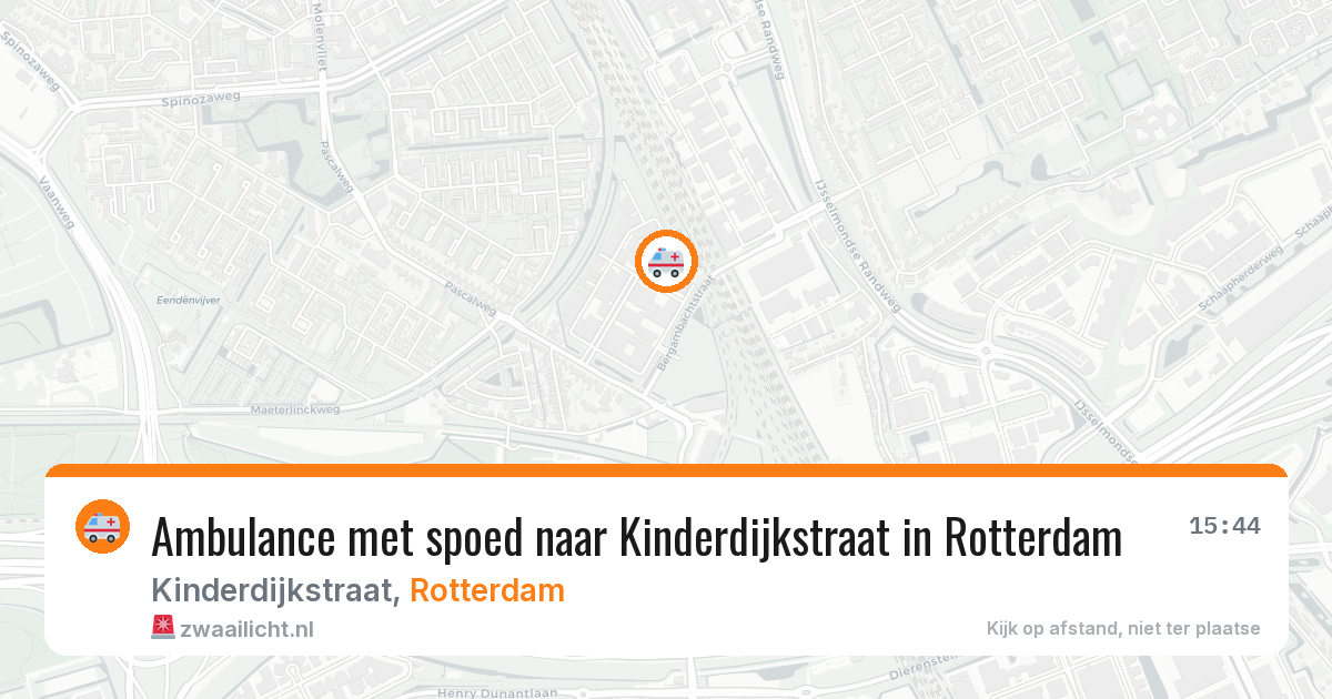 Ambulance met spoed naar Kinderdijkstraat in Rotterdam — 26 mei 2026
