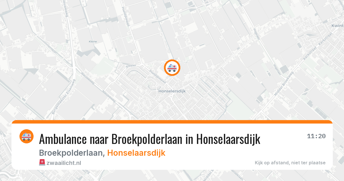 Ambulance naar Broekpolderlaan in Honselaarsdijk — 25 apr 2026