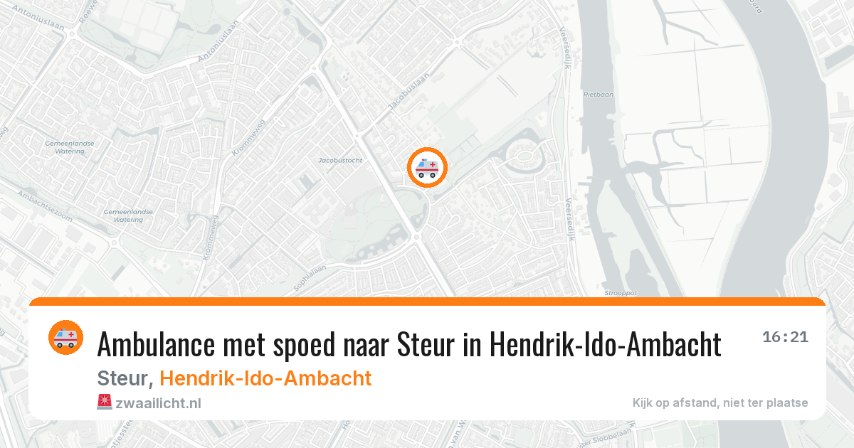 Ambulance met spoed naar Steur in Hendrik-Ido-Ambacht — 1 mei 2026