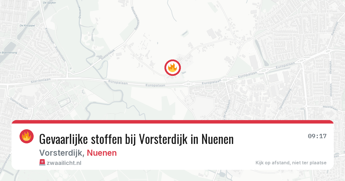 Gevaarlijke stoffen bij Vorsterdijk in Nuenen — 4 jun 2026