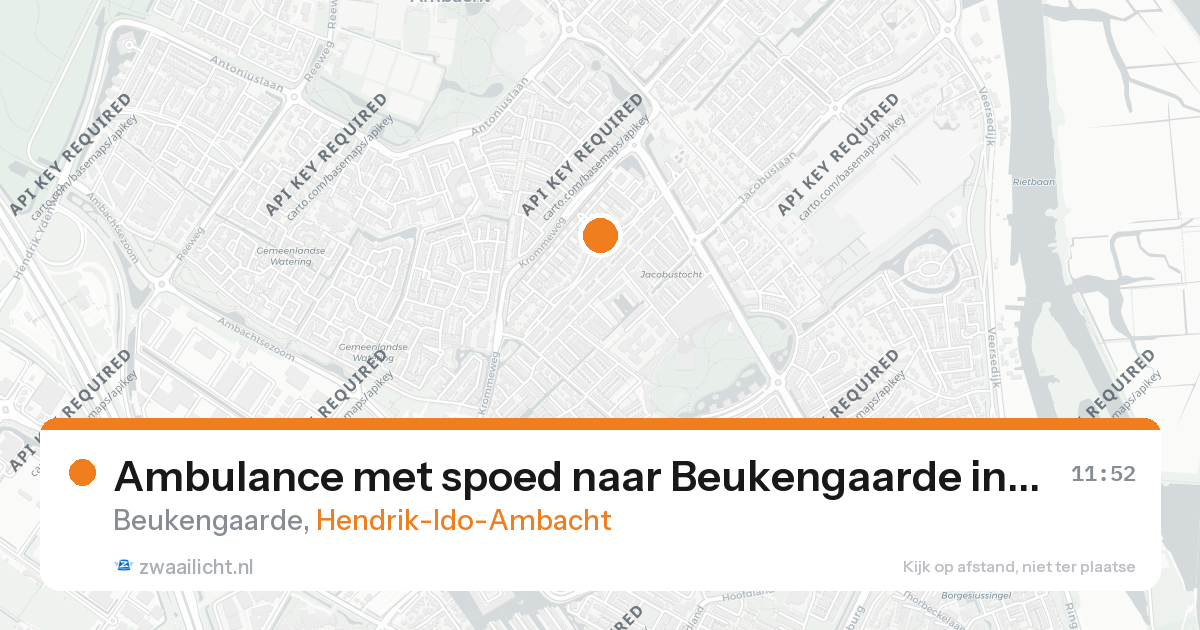 Ambulance met spoed naar Beukengaarde in Hendrik-Ido-Ambacht — 25 aug 2026