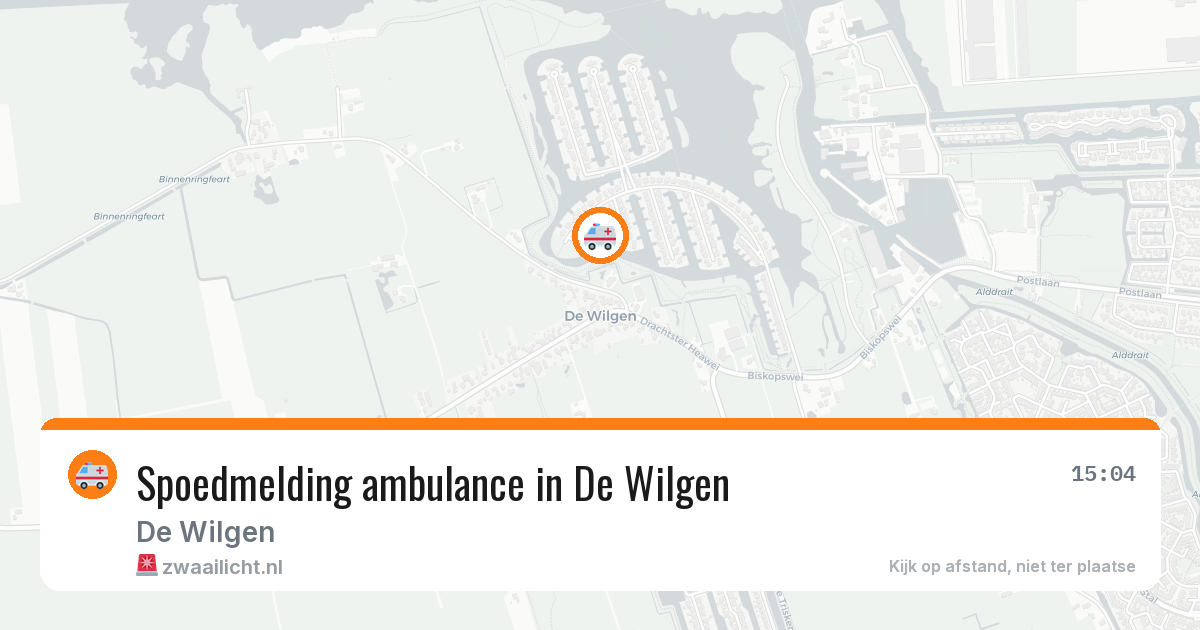 Spoedmelding ambulance in De Wilgen — 27 mrt 2026