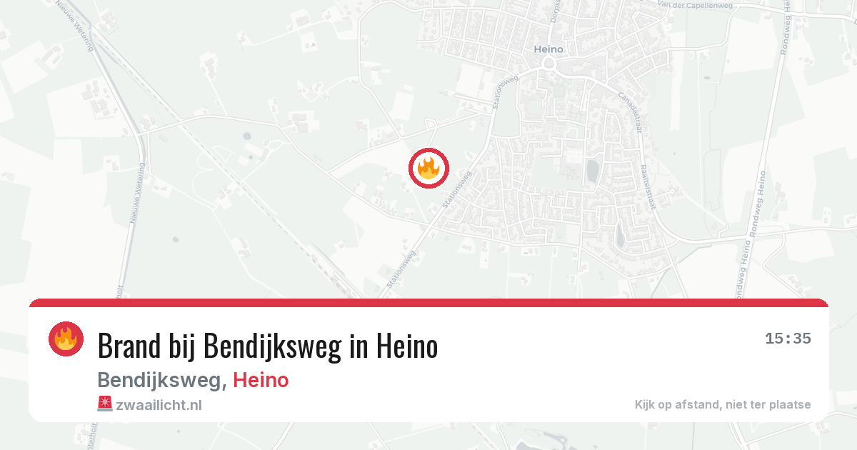 Brand bij Bendijksweg in Heino — 20 mrt 2026