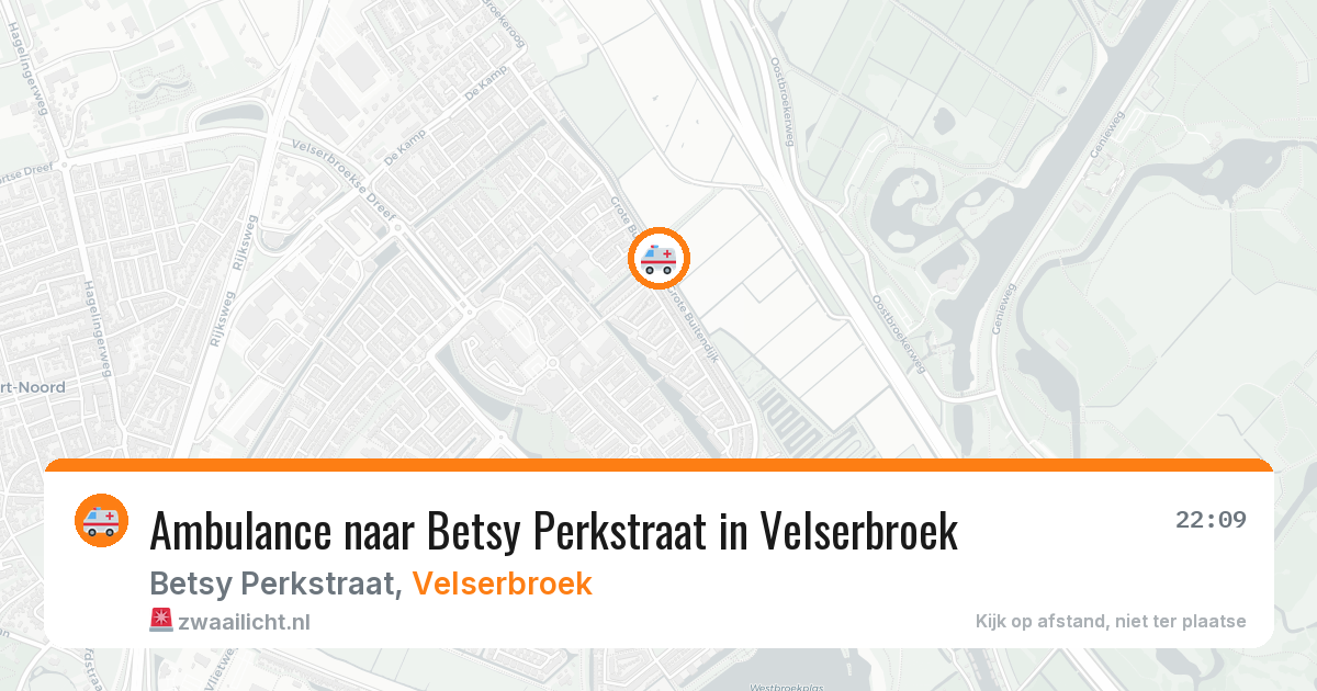Ambulance naar Betsy Perkstraat in Velserbroek — 29 mei 2026