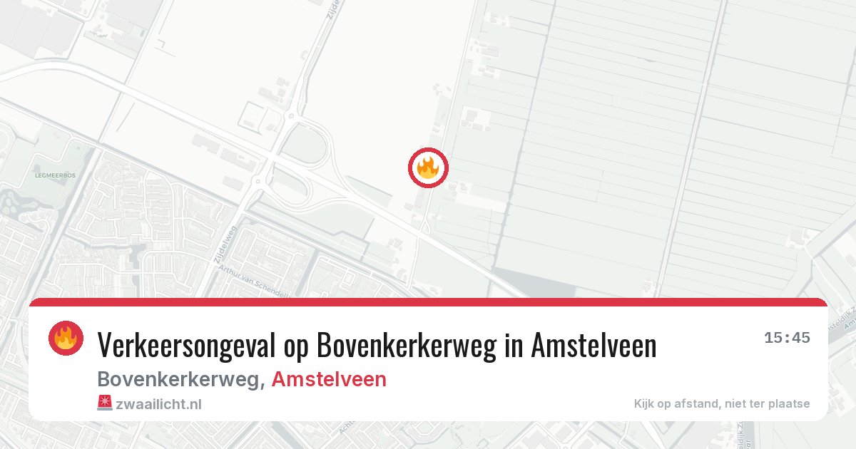 Verkeersongeval op Bovenkerkerweg in Amstelveen — 2 jul 2026