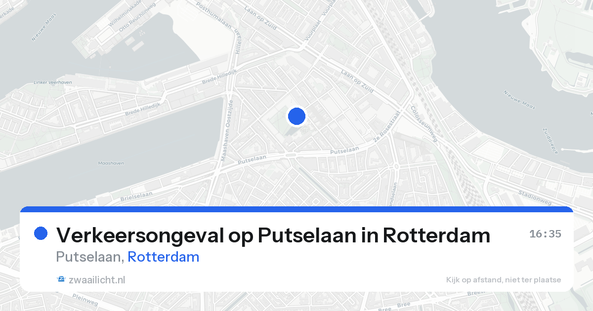 Verkeersongeval op Putselaan in Rotterdam — 25 aug 2026