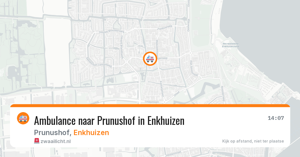 Ambulance naar Prunushof in Enkhuizen — 6 aug 2026