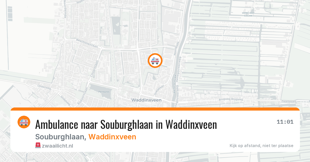 Ambulance naar Souburghlaan in Waddinxveen — 11 aug 2026