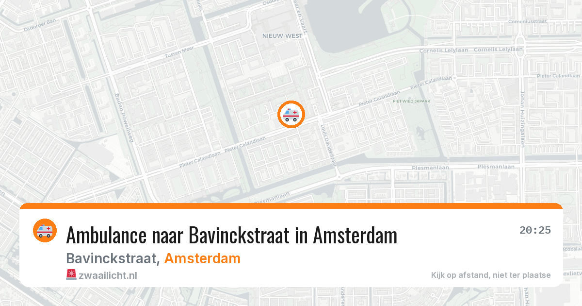 Ambulance naar Bavinckstraat in Amsterdam — 12 jun 2026