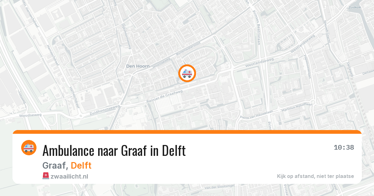 Ambulance naar Graaf in Delft — 17 jun 2026