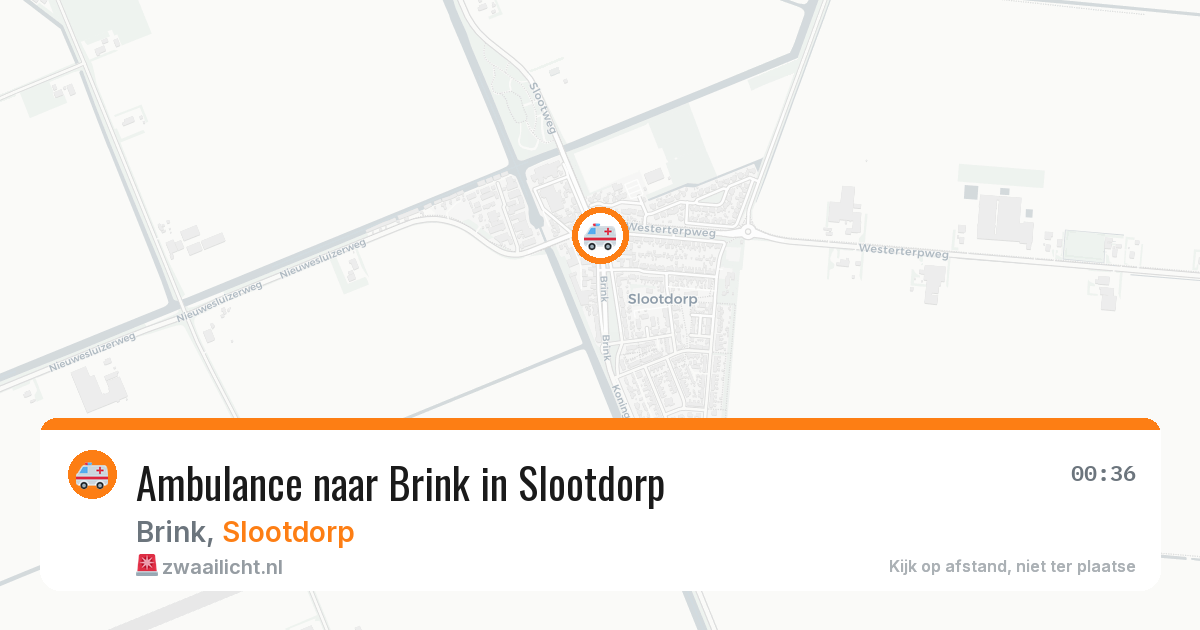 Ambulance naar Brink in Slootdorp — 26 jun 2026