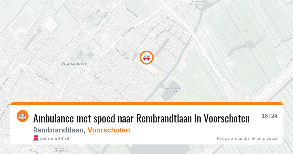 Ambulance met spoed naar Rembrandtlaan in Voorschoten — 31 jul 2026