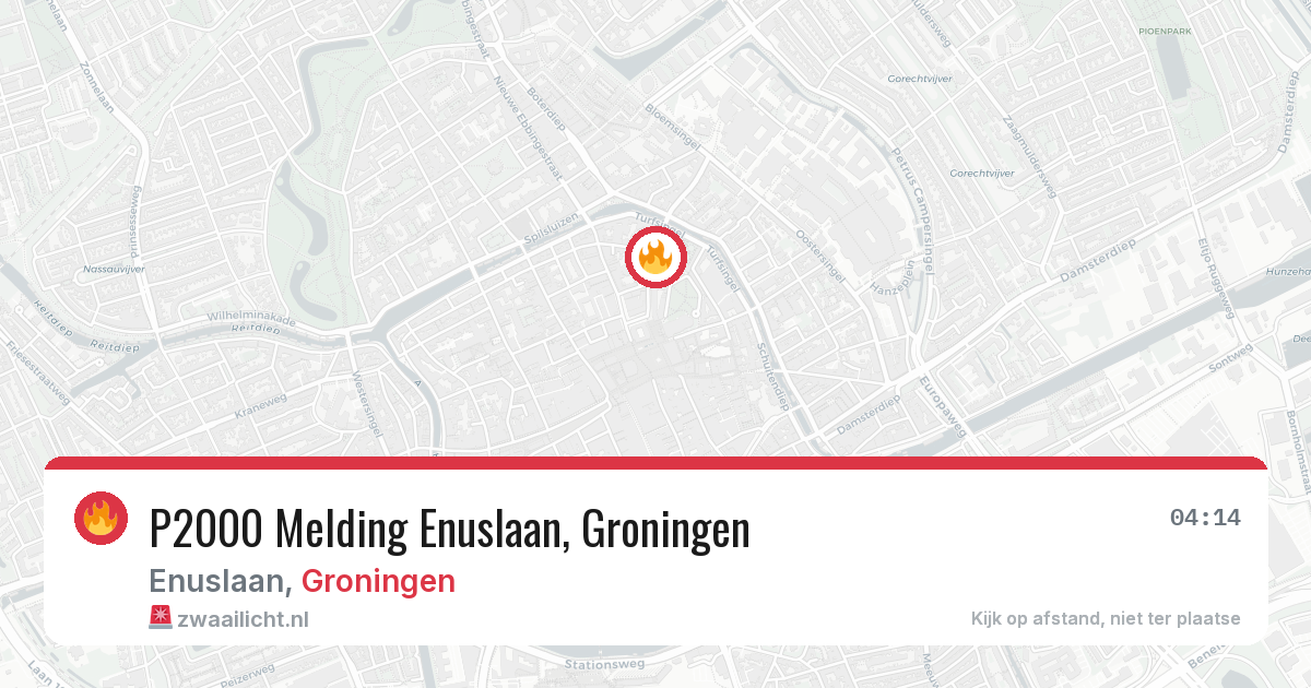 P2000 Melding Enuslaan, Groningen — 28 jun 2026