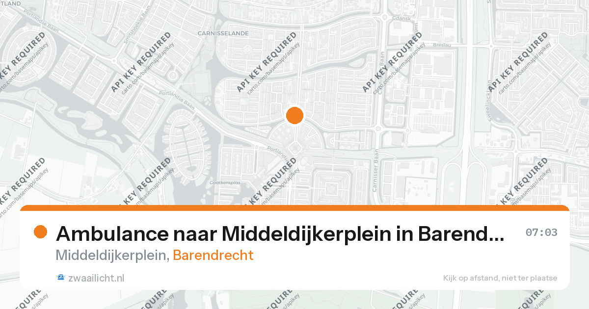 Ambulance naar Middeldijkerplein in Barendrecht — 7 feb 2026