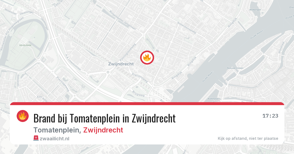 Brand bij Tomatenplein in Zwijndrecht — 31 jul 2026