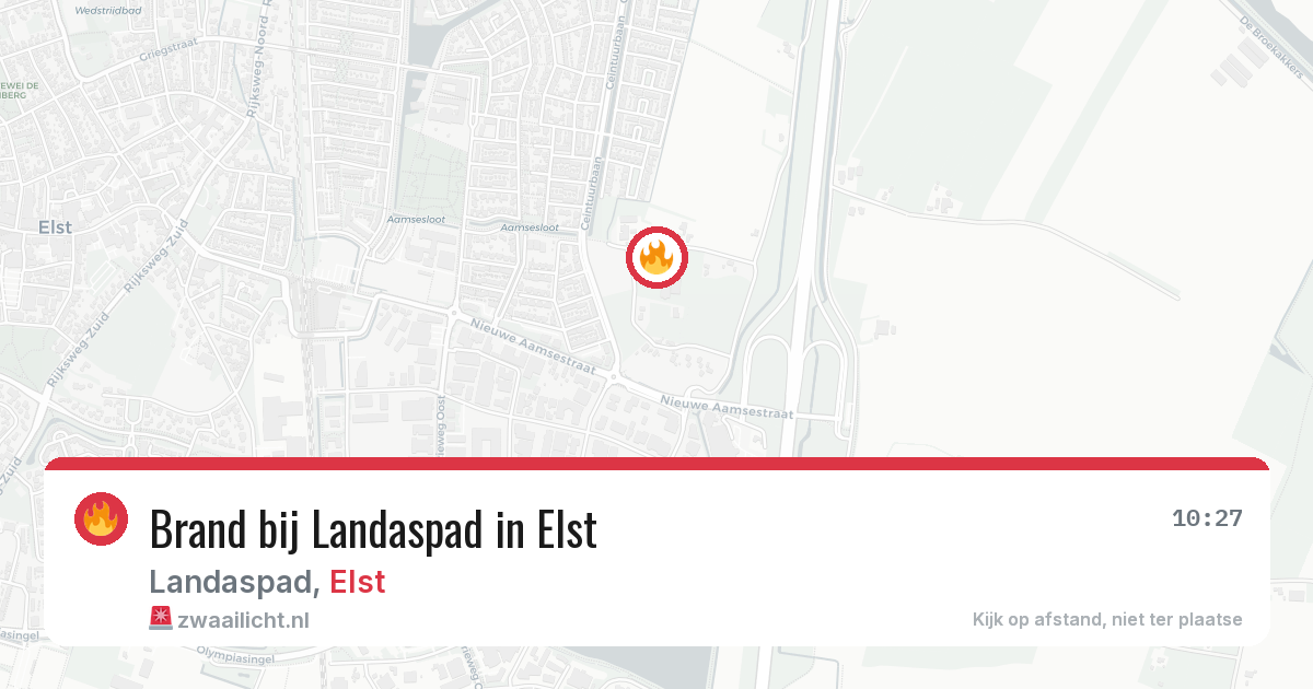 Brand bij Landaspad in Elst — 28 jun 2026