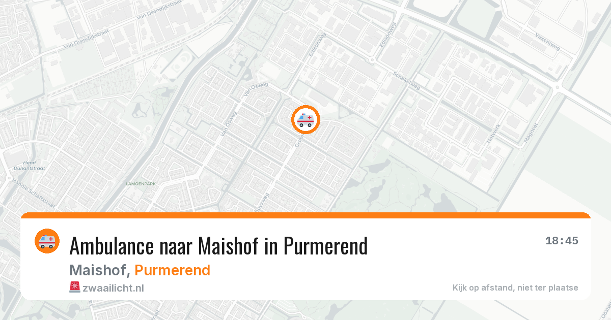 Ambulance naar Maishof in Purmerend — 5 aug 2026