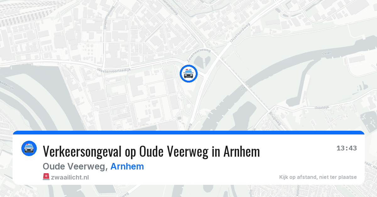 Verkeersongeval op Oude Veerweg in Arnhem — 27 apr 2026