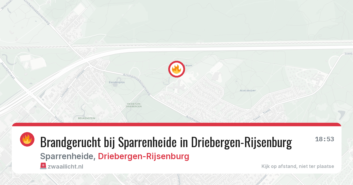 Brandgerucht bij Sparrenheide in Driebergen-Rijsenburg — 8 apr 2026