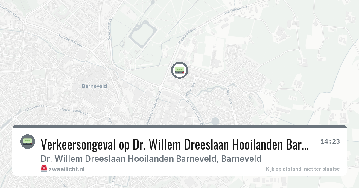 Verkeersongeval op Dr. Willem Dreeslaan Hooilanden Barneveld in Barneveld — 17 feb 2026