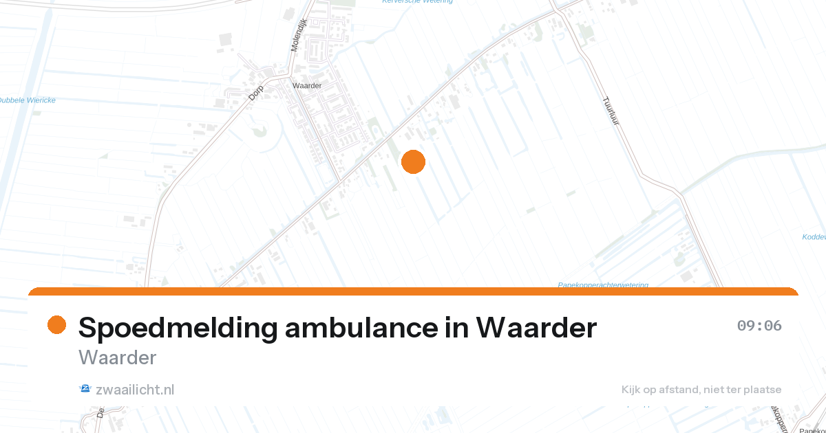 Spoedmelding ambulance in Waarder — 28 aug 2026