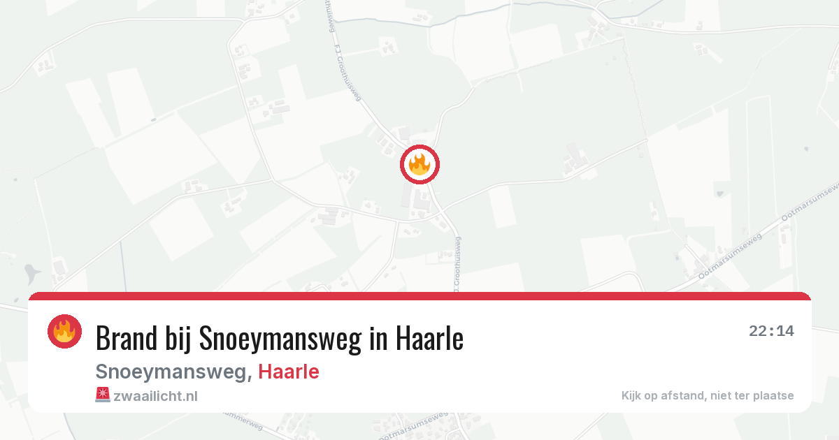 Brand bij Snoeymansweg in Haarle — 17 jul 2026