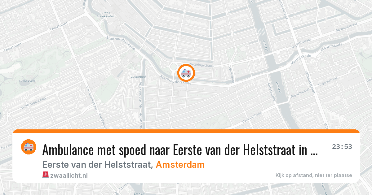 Ambulance met spoed naar Eerste van der Helststraat in Amsterdam — 29 jan 2026