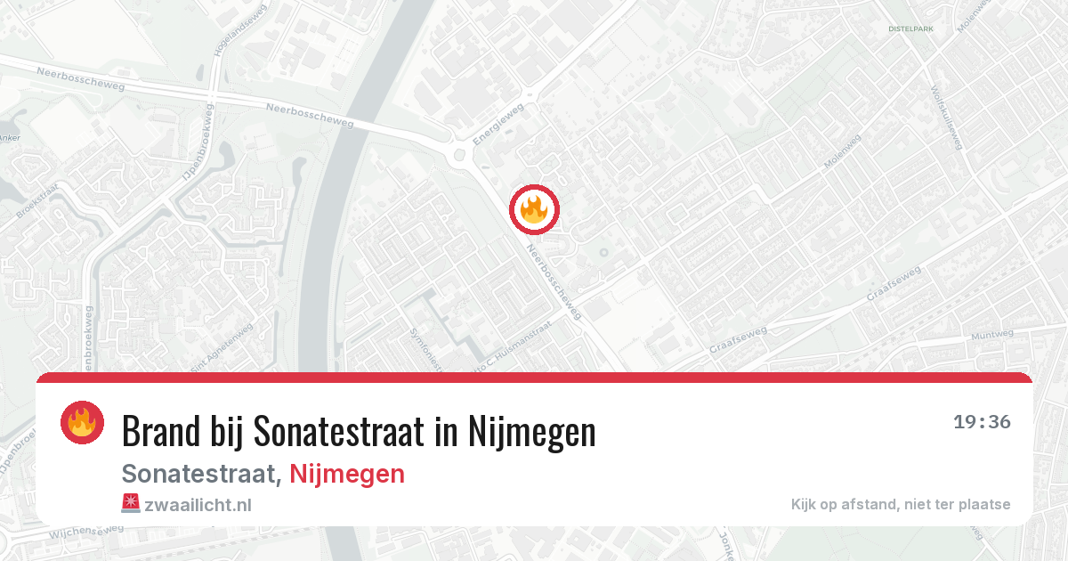 Brand bij Sonatestraat in Nijmegen — 5 aug 2026