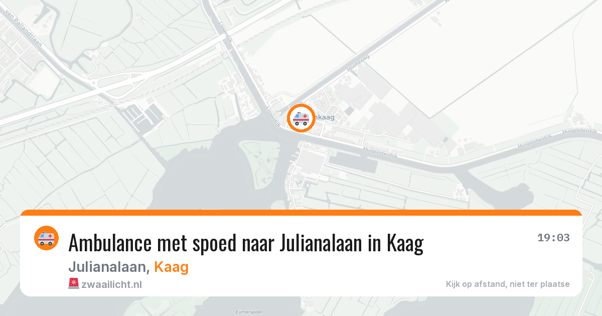 Ambulance met spoed naar Julianalaan in Kaag — 1 aug 2026