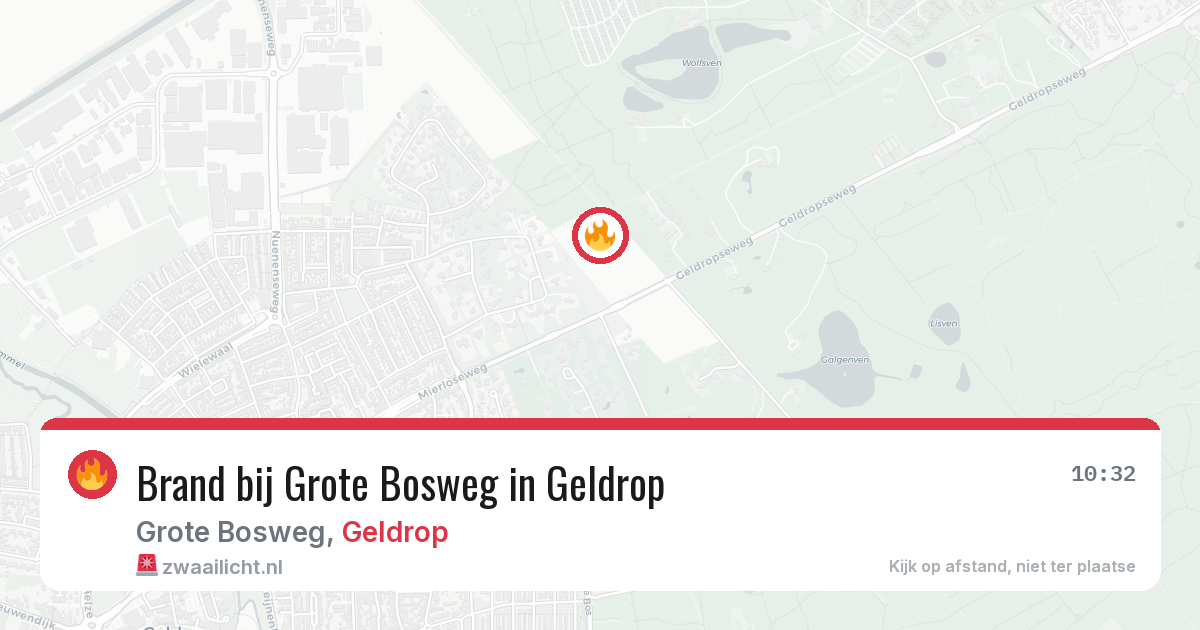 Brand bij Grote Bosweg in Geldrop — 28 jun 2026