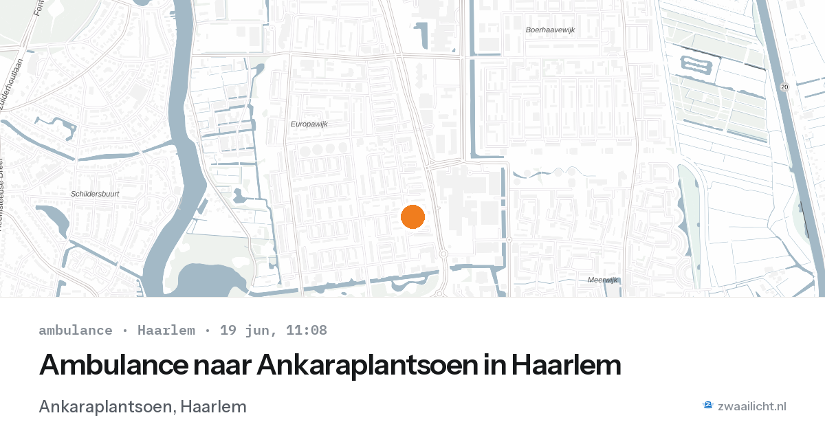 Ambulance naar Ankaraplantsoen in Haarlem — 19 jun 2026