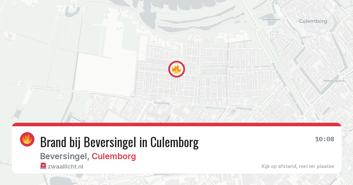 Brand bij Beversingel in Culemborg — 2 jul 2026