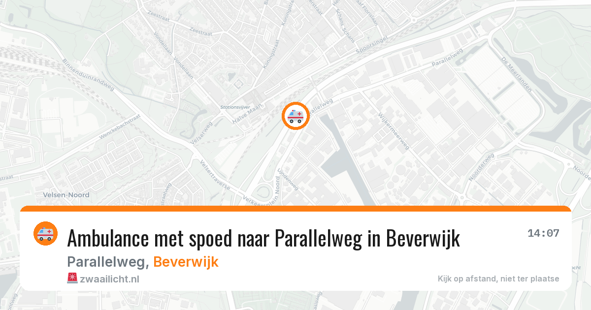 Ambulance met spoed naar Parallelweg in Beverwijk — 2 aug 2026