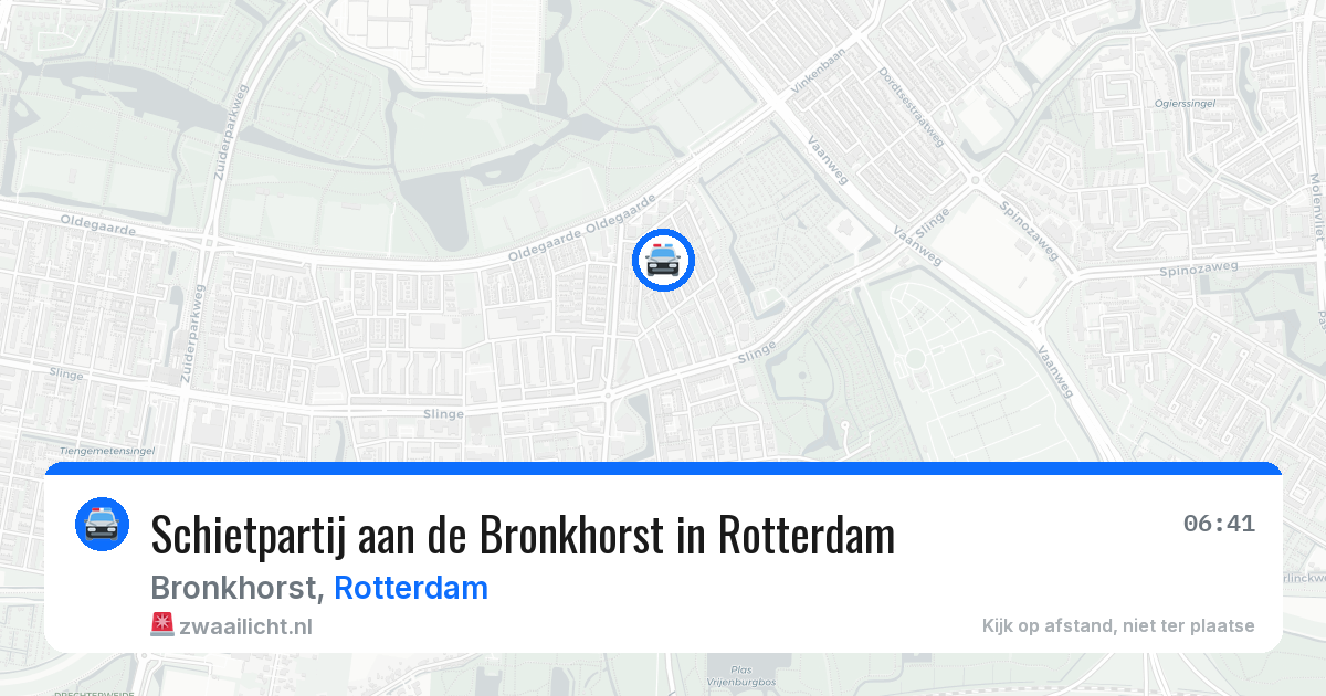 Schietpartij aan de Bronkhorst in Rotterdam — 15 jun 2026