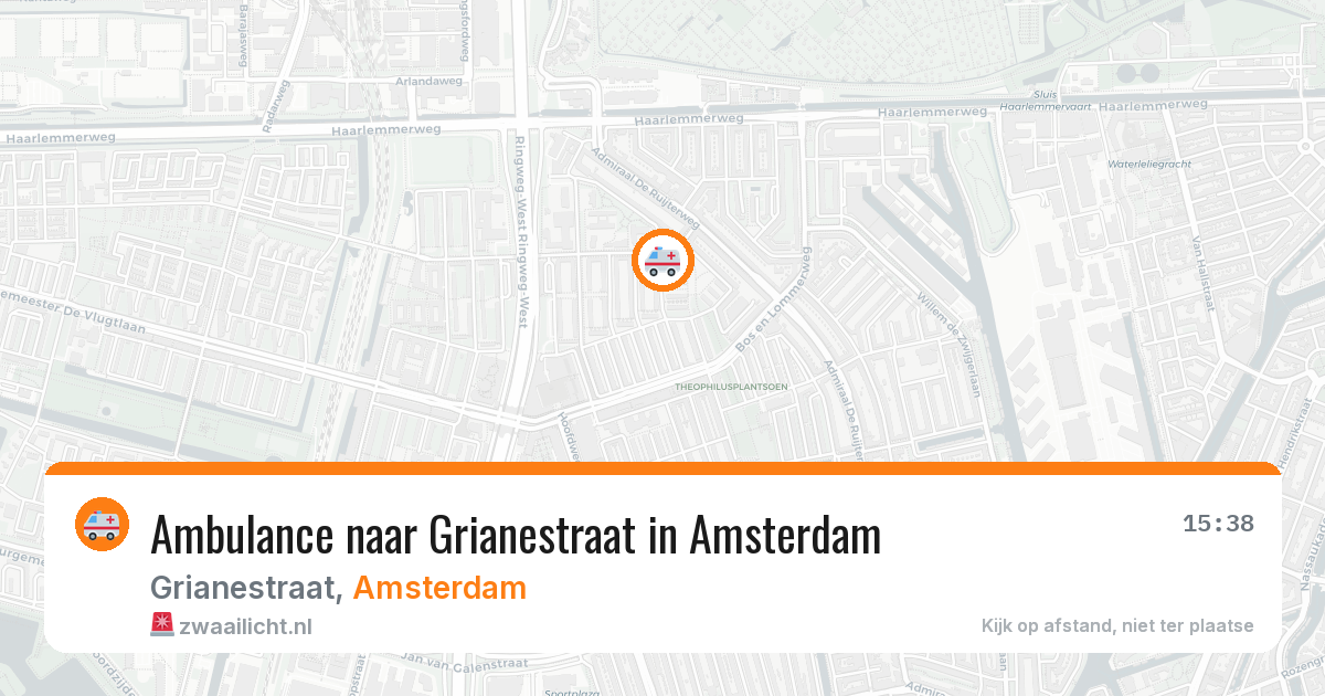 Ambulance naar Grianestraat in Amsterdam — 9 jun 2026