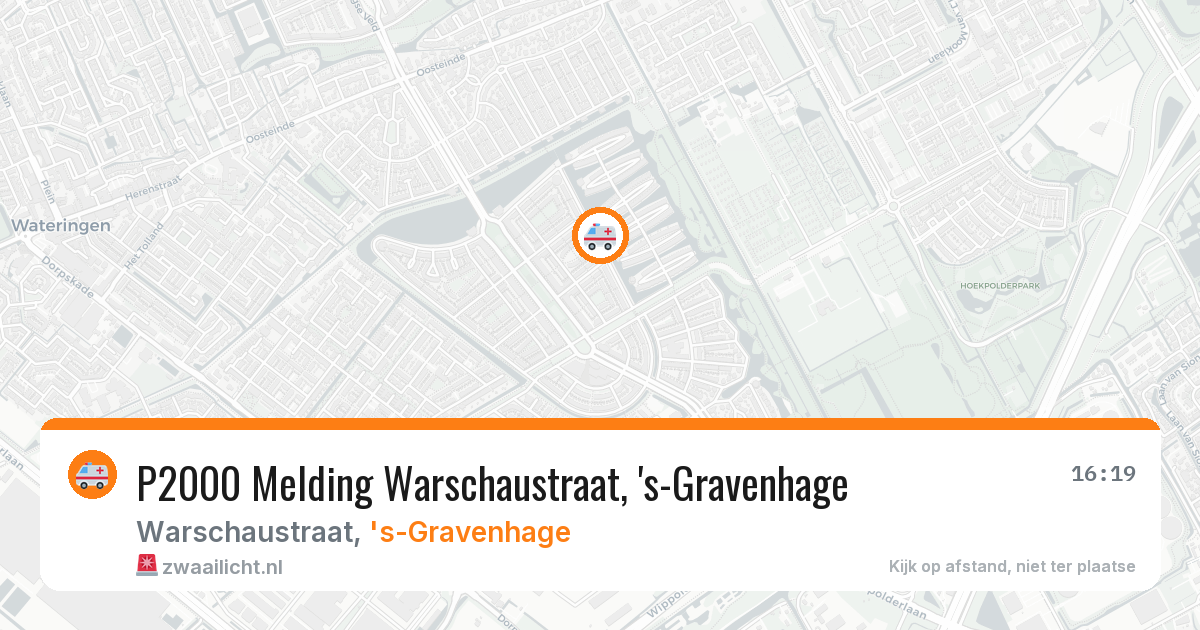 P2000 Melding Warschaustraat, 's-Gravenhage — 9 mei 2026