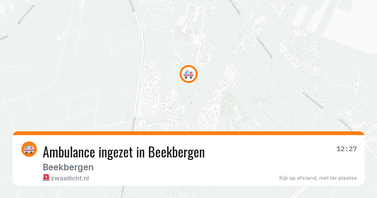 Ambulance ingezet in Beekbergen — 11 aug 2026